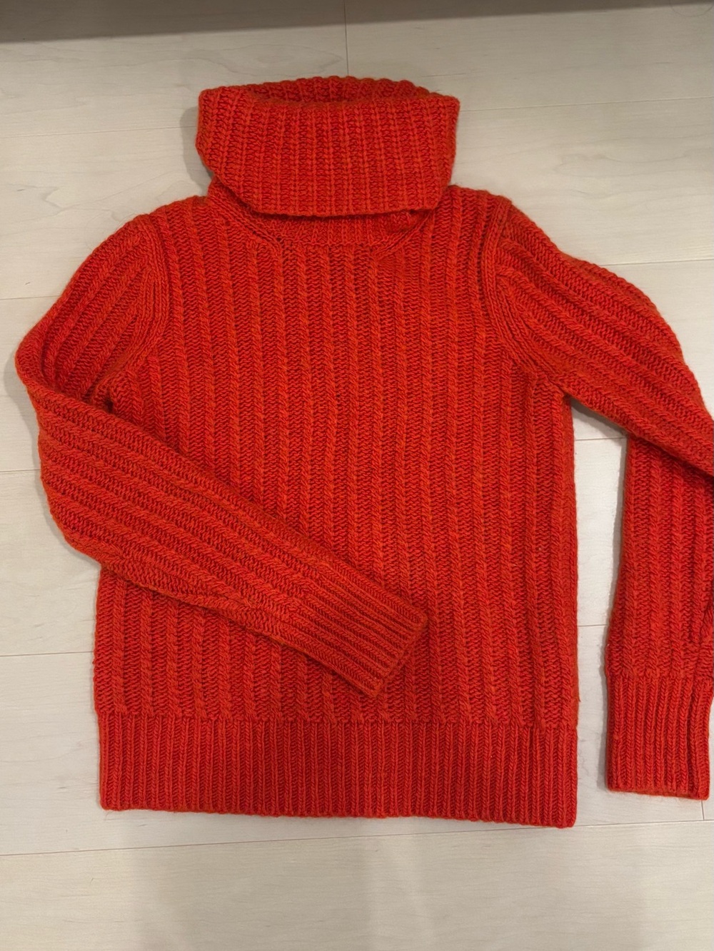 Orange Turtleneck Sweater